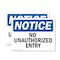 Signmission No Unauthorized Entry OSHA Notice Sign, Plastic, 10in W x 7in L, 2PK OS-2PACK-NS-P-710-L-15021 - alternate 1